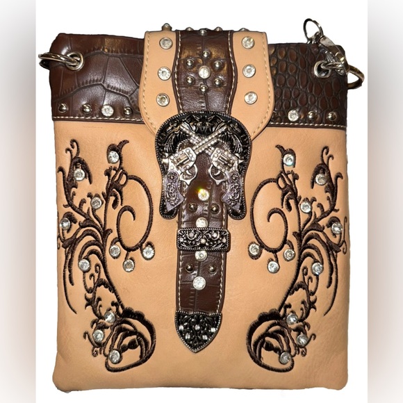 SS Fashion Leather Handbags - Western BOHO Crossbody Purse NWT